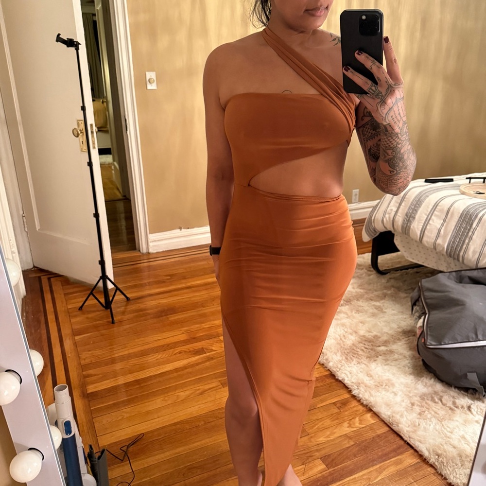 Cutout Brown Dress, size M